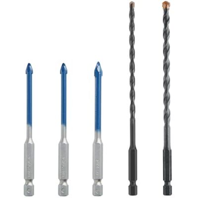 Bosch PTBXMC05 Lot de 5 forets pour carrelage en porcelaine et multi-matériaux Bosch PTBXMC05 Lot de 5 forets pour carrelage en porcelaine et multi-matériaux