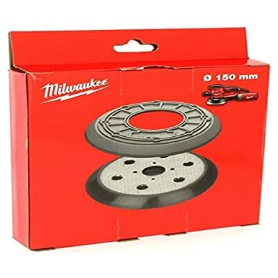 Milwaukee Plateau de ponçage 150 mm avec 6 Trous et Protections en Caoutchouc Noir Milwaukee Plateau de ponçage 150 mm avec 6 Trous et Protections en Caoutchouc Noir