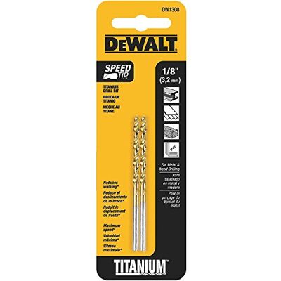 DeWalt Foret hélicoïdal à pointe fendue en titane DW1308-0,6 cm DeWalt Foret hélicoïdal à pointe fendue en titane DW1308-0,6 cm