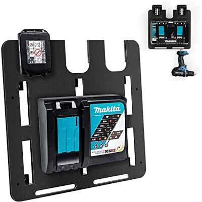 ZHSX Support mural pour batteries et chargeur Makita 3 supports Perceuse-visseuse à batterie Makita Atelier et garage ZHSX Support mural pour batteries et chargeur Makita 3 supports Perceuse-visseuse à batterie Makita Atelier et garage