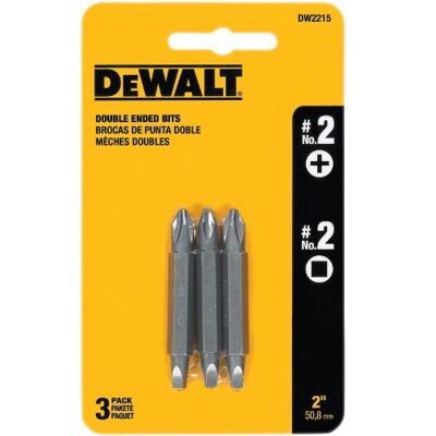 DeWalt Accessoires Embout cruciforme carré double extrémité, lot de 3 DeWalt Accessoires Embout cruciforme carré double extrémité, lot de 3