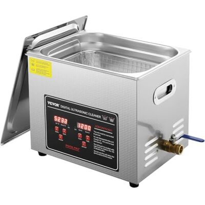 VEVOR Nettoyeur à Ultrasons 10L en Acier Inoxydable Bac Ultrasons Numérique avec Chauffage Temps et Température Réglables Appareil de Nettoyage Ultrasonique pour Bijoux Lunettes Montres Labo Clinique VEVOR Nettoyeur à Ultrasons 10L en Acier Inoxydable Bac Ultrasons Numérique avec Chauffage Temps et Température Réglables Appareil de Nettoyage Ultrasonique pour Bijoux Lunettes Montres Labo Clinique