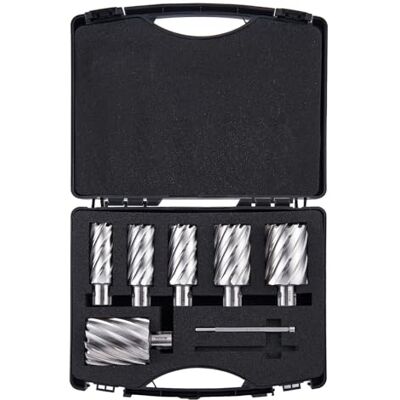VEVOR Assortiment de Fraises à Carotter 6PCs Fraise Annulaire Attaches Universelles Diamètre 25-50,8 mm Profondeur de Perçage 50,8 mm en Acier Rapide HSS Accessoires pour Perceuse Magnétique Métaux VEVOR Assortiment de Fraises à Carotter 6PCs Fraise Annulaire Attaches Universelles Diamètre 25-50,8 mm Profondeur de Perçage 50,8 mm en Acier Rapide HSS Accessoires pour Perceuse Magnétique Métaux