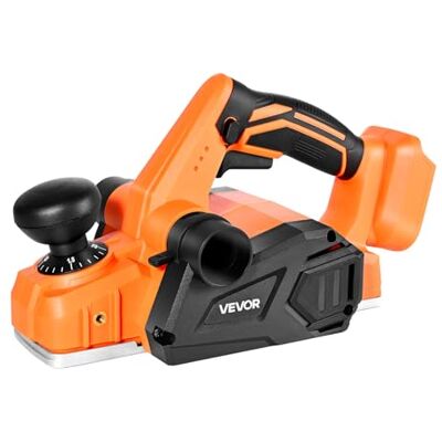 VEVOR Rabot électrique sans fil, largeur de coupe de 82 mm, 15 000 tr/min, avec moteur sans balais, profondeur de coupe réglable pour le travail du bois, compatible avec batterie 18 V (outil VEVOR Rabot électrique sans fil, largeur de coupe de 82 mm, 15 000 tr/min, avec moteur sans balais, profondeur de coupe réglable pour le travail du bois, compatible avec batterie 18 V (outil