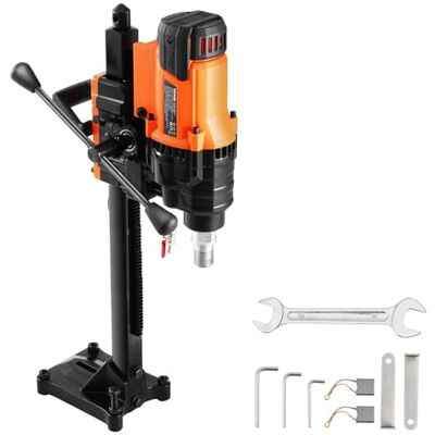 VEVOR Perceuse à carotage diamantée, diamètre de perçage de 20 à 200 mm, machine à carotter pour béton robuste 3000 W avec support, sans joint hydraulique, pour béton, brique VEVOR Perceuse à carotage diamantée, diamètre de perçage de 20 à 200 mm, machine à carotter pour béton robuste 3000 W avec support, sans joint hydraulique, pour béton, brique