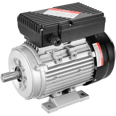 VEVOR Moteur électrique 0,75 kW moteur de compresseur d'air monophasé, 1400 tr/min, CA 220-240 V, 5,45 A, cadre 80, B3, arbre à clavette 19 mm, rotation CW/CCW pour machines agricoles et équipements VEVOR Moteur électrique 0,75 kW moteur de compresseur d'air monophasé, 1400 tr/min, CA 220-240 V, 5,45 A, cadre 80, B3, arbre à clavette 19 mm, rotation CW/CCW pour machines agricoles et équipements