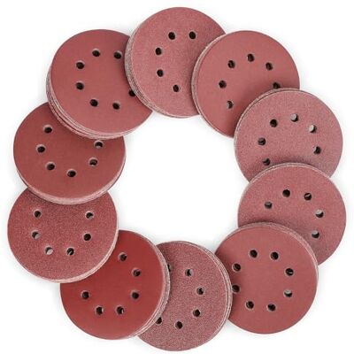 WORKPRO Disques de Ponçage 150 Pièces, Disques Abrasifs de 125mm avec 8 Trous, Grain 60, 80, 100, 120, 150,180, 240, 320, 400, 600 pour Polissage, Dérouillage, Finition WORKPRO Disques de Ponçage 150 Pièces, Disques Abrasifs de 125mm avec 8 Trous, Grain 60, 80, 100, 120, 150,180, 240, 320, 400, 600 pour Polissage, Dérouillage, Finition