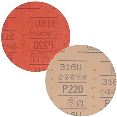 3M Hookit Lot de 50 disques abrasifs rouges 01221 sans trou 15,2 cm Grade 220+ pour ponçage automatique, ponçage d'apprêt, ponçage E-Coat 3M Hookit Lot de 50 disques abrasifs rouges 01221 sans trou 15,2 cm Grade 220+ pour ponçage automatique, ponçage d'apprêt, ponçage E-Coat
