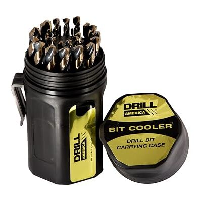Drill America KFD ZMKFD4025-PC Lot de 25 forets métriques en acier rapide pour métal, bois, plastique, tailles 1 mm à 13 mm x 0,5 mm Drill America KFD ZMKFD4025-PC Lot de 25 forets métriques en acier rapide pour métal, bois, plastique, tailles 1 mm à 13 mm x 0,5 mm