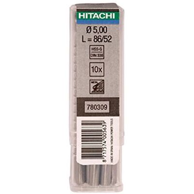 Hitachi Hikoki tools 780368 Jeu de forets HSS-G DIN338 9,9 x 133 mm (5 U) Hitachi Hikoki tools 780368 Jeu de forets HSS-G DIN338 9,9 x 133 mm (5 U)