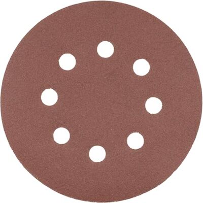Högert TECHNIK Lot de 5 disques abrasifs 125 mm grain 40 avec velcro, 11 trous, oxyde d'aluminium, pour bois, métal, peinture, ponceuse excentrique, aspirateur de poussière Högert TECHNIK Lot de 5 disques abrasifs 125 mm grain 40 avec velcro, 11 trous, oxyde d'aluminium, pour bois, métal, peinture, ponceuse excentrique, aspirateur de poussière