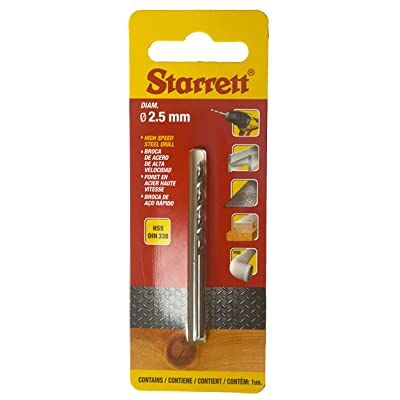 Starrett Embouts de forage Split Point HSS High Speed Steel 2.5x57mm KBAR025 Twist Drill Bit For Steel Cast Iron Wood Soft Materials Iron Starrett Embouts de forage Split Point HSS High Speed Steel 2.5x57mm KBAR025 Twist Drill Bit For Steel Cast Iron Wood Soft Materials Iron