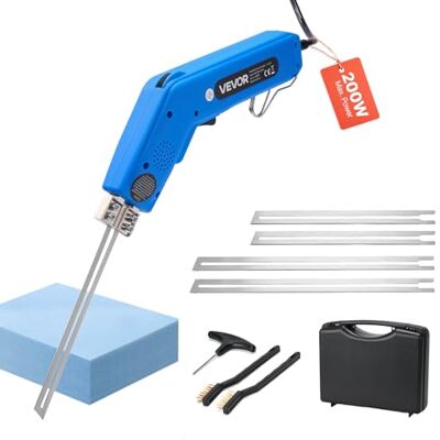 VEVOR Cutter à polystyrène 200 W, 50-500 °C avec lames de coupe de 150 mm et 200 mm pour plaques KT, polyéthylène, éponge, caoutchouc Boîte à outils incluse VEVOR Cutter à polystyrène 200 W, 50-500 °C avec lames de coupe de 150 mm et 200 mm pour plaques KT, polyéthylène, éponge, caoutchouc Boîte à outils incluse