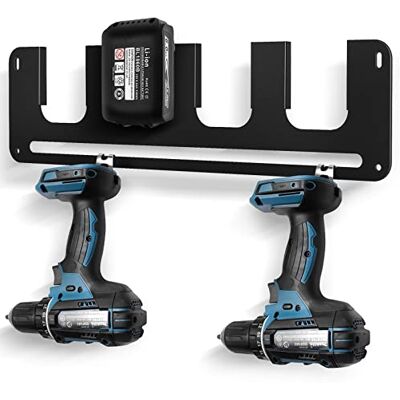 ZHSX Lot de 4 supports muraux pour batteries Makita, support de batterie pour batteries Makita 14,4 V et 18 V, support de batterie pour garder votre atelier et votre voiture bien rangé ZHSX Lot de 4 supports muraux pour batteries Makita, support de batterie pour batteries Makita 14,4 V et 18 V, support de batterie pour garder votre atelier et votre voiture bien rangé
