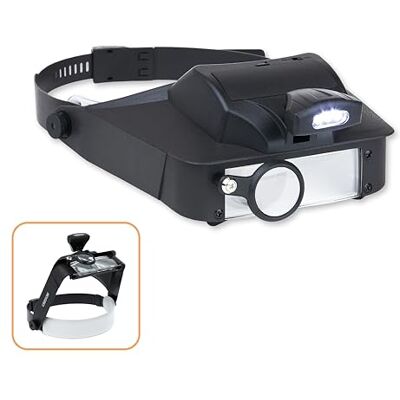 LumiVisor de Carson, Loupe frontale, LED, 2x-6x, Confort LumiVisor de Carson, Loupe frontale, LED, 2x-6x, Confort
