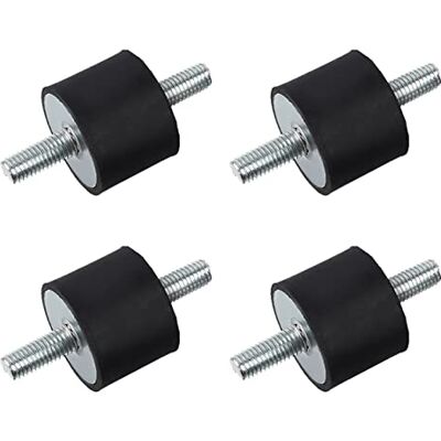 Tocekat Lot de 4 supports isolateurs anti-vibrations en caoutchouc M10 40 x 30 à double goujon pour compresseurs d'air, moteur de garage (M10 40 x 30) Tocekat Lot de 4 supports isolateurs anti-vibrations en caoutchouc M10 40 x 30 à double goujon pour compresseurs d'air, moteur de garage (M10 40 x 30)