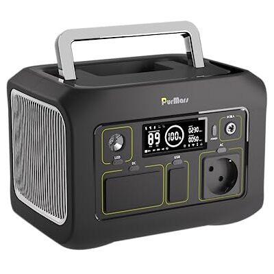 PurMars Powerbank Powerstation 300 W (Max.500 W), 288 Wh (90 000 mAh) Générateur solaire avec onde sinusoïdale pure AC 230 V, batterie LiFePO4 Powerstation, adapté pour le camping en plein air, les PurMars Powerbank Powerstation 300 W (Max.500 W), 288 Wh (90 000 mAh) Générateur solaire avec onde sinusoïdale pure AC 230 V, batterie LiFePO4 Powerstation, adapté pour le camping en plein air, les