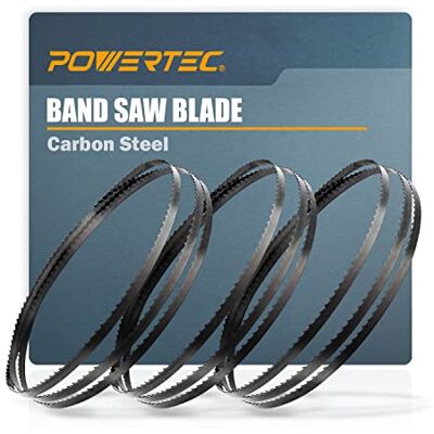 POWERTEC Lot de 3 lames de scie à ruban 13100-P3 14 TPI 140 TPI pour scie à ruban Sears, B&D, Ryobi, Delta et Skil 22,9 cm POWERTEC Lot de 3 lames de scie à ruban 13100-P3 14 TPI 140 TPI pour scie à ruban Sears, B&D, Ryobi, Delta et Skil 22,9 cm
