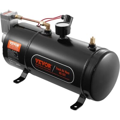 VEVOR Kit compresseur d'air 12 V avec réservoir de 3 L, kit compresseur d'air à corne de traction, pression de travail 90-120 psi, système de compresseur d'air intégré pour klaxons d'air de train, VEVOR Kit compresseur d'air 12 V avec réservoir de 3 L, kit compresseur d'air à corne de traction, pression de travail 90-120 psi, système de compresseur d'air intégré pour klaxons d'air de train,