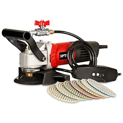 SPTA 230VSEU Machine de polissage humide 800 W 220 V Moulin à eau, polisseuse électrique haute vitesse avec tampon de polissage de 10,2 cm, convient pour le marbre, le meulage, le polissage, etc SPTA 230VSEU Machine de polissage humide 800 W 220 V Moulin à eau, polisseuse électrique haute vitesse avec tampon de polissage de 10,2 cm, convient pour le marbre, le meulage, le polissage, etc