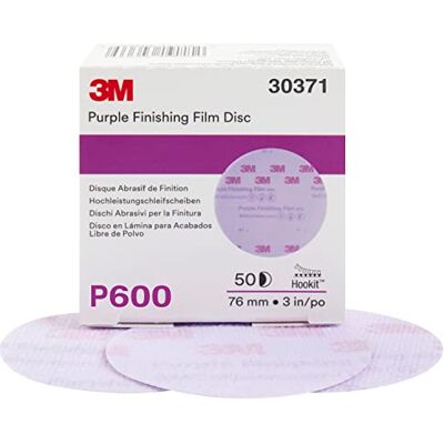 3M Hookit 30371 Disque de film de finition grain P600 Violet 7,6 cm 3M Hookit 30371 Disque de film de finition grain P600 Violet 7,6 cm