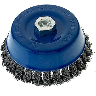 Mercer Abrasives Mercer Industries 189080 Brosse coupelle pour meuleuse d'angle 5" x 5/8"-11 Mercer Abrasives Mercer Industries 189080 Brosse coupelle pour meuleuse d'angle 5" x 5/8"-11