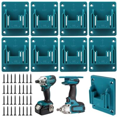 HOSPAOP Support Mural pour 8 Appareils Makita 18V Porte-Outils Électriques avec 32 Vis pour Perceuse et Tournevis Organisation d'Atelier et Garage 14,4/18V HOSPAOP Support Mural pour 8 Appareils Makita 18V Porte-Outils Électriques avec 32 Vis pour Perceuse et Tournevis Organisation d'Atelier et Garage 14,4/18V