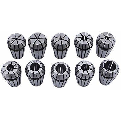 Zunate Pinces, ER16 Ensemble de pinces à ressorts ER16 1-10mm Ensemble de mandrins de serrage élastiques pour pince de serrage élastique pour machine de gravure CNC et outil de tournage de moulin, 1-10mm, 10 Zunate Pinces, ER16 Ensemble de pinces à ressorts ER16 1-10mm Ensemble de mandrins de serrage élastiques pour pince de serrage élastique pour machine de gravure CNC et outil de tournage de moulin, 1-10mm, 10