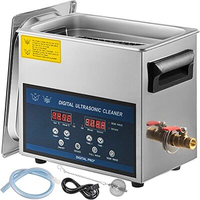 VEVOR Nettoyeur à Ultrasons 6L Nettoyeur à Ultrasons Professionnel à Double Fréquence 28/40KHZ Appareil de Nettoyage Ultrasonique avec Cuve en Acier Inoxydable pour Bijoux Lunettes Montre Dentier VEVOR Nettoyeur à Ultrasons 6L Nettoyeur à Ultrasons Professionnel à Double Fréquence 28/40KHZ Appareil de Nettoyage Ultrasonique avec Cuve en Acier Inoxydable pour Bijoux Lunettes Montre Dentier