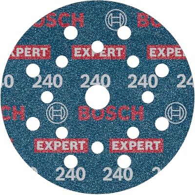Bosch 1x Disque abrasif sur film EXPERT O780 (pour Bois dur, Peinture sur bois, Ø 125 mm, Grain 240, Professional Accessoire Ponceuse excentrique) Bosch 1x Disque abrasif sur film EXPERT O780 (pour Bois dur, Peinture sur bois, Ø 125 mm, Grain 240, Professional Accessoire Ponceuse excentrique)