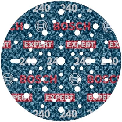 Bosch 1x Disque abrasif sur film EXPERT O780 (pour Bois dur, Peinture sur bois, Ø 150 mm, Grain 240, Professional Accessoire Ponceuse excentrique) Bosch 1x Disque abrasif sur film EXPERT O780 (pour Bois dur, Peinture sur bois, Ø 150 mm, Grain 240, Professional Accessoire Ponceuse excentrique)