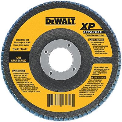 DeWalt DW8311 Disque à lamelles pour meuleuse d'angle en oxyde de zirconium grain 36 11 10,4 cm x 5/8 DeWalt DW8311 Disque à lamelles pour meuleuse d'angle en oxyde de zirconium grain 36 11 10,4 cm x 5/8