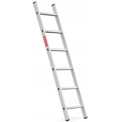 BAULICH Echelle Aluminium 1x6 Professionnelle, pour la Maison, Le Jardin, Les Travaux de Rénovation, la Ferme, Pieds Antidérapants, Échelons Rainurés, 2,3 kg, avec Crochet BAULICH Echelle Aluminium 1x6 Professionnelle, pour la Maison, Le Jardin, Les Travaux de Rénovation, la Ferme, Pieds Antidérapants, Échelons Rainurés, 2,3 kg, avec Crochet