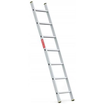 BAULICH Echelle Aluminium 1x7 Professionnelle, pour la Maison, Le Jardin, Les Travaux de Rénovation, la Ferme, Pieds Antidérapants, Échelons Rainurés, 2,7 kg, avec Crochet BAULICH Echelle Aluminium 1x7 Professionnelle, pour la Maison, Le Jardin, Les Travaux de Rénovation, la Ferme, Pieds Antidérapants, Échelons Rainurés, 2,7 kg, avec Crochet