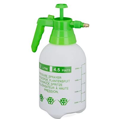 RELAXDAYS Pulvérisateur à Pression 2L - Buse Réglable Jardin Blanc Vert RELAXDAYS Pulvérisateur à Pression 2L - Buse Réglable Jardin Blanc Vert