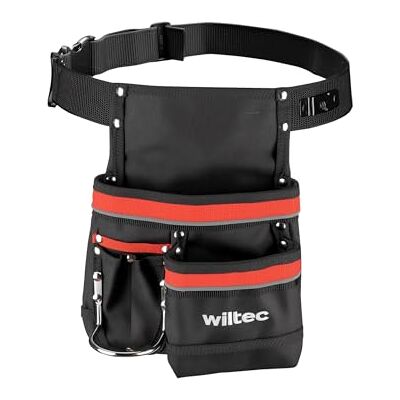WilTec Ceinture porte-outils, 25 x 30 cm – Capacité de 15 kg – Ceinture de chantier à sangle ajustable et 5 poches – Pour Jardinage, chantier, électriciens, plombiers, etc. WilTec Ceinture porte-outils, 25 x 30 cm – Capacité de 15 kg – Ceinture de chantier à sangle ajustable et 5 poches – Pour Jardinage, chantier, électriciens, plombiers, etc.