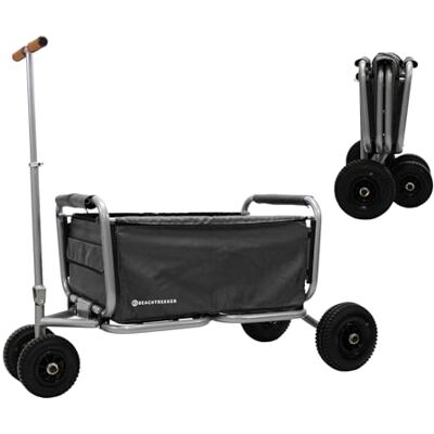Beachtrekker Life Chariot Pliable + Frein de stationnement, Chariot à Main Pliable (noir, Pneus pneumatiques) Beachtrekker Life Chariot Pliable + Frein de stationnement, Chariot à Main Pliable (noir, Pneus pneumatiques)