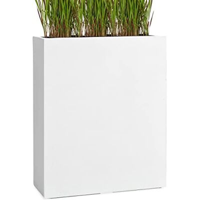 Pflanzwerk ® Jardinière en fibre de verre blanc résistant au gel 92 x 80 x 30 cm Qualité supérieure allemande Imprégnation à effet lotus Pflanzwerk ® Jardinière en fibre de verre blanc résistant au gel 92 x 80 x 30 cm Qualité supérieure allemande Imprégnation à effet lotus