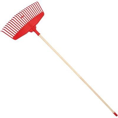 KOTARBAU ® Rateau À Feuilles Plastique 48 cm avec Manche en Bois Extra-Click Rateau Jardin Ramasse Feuilles Léger Rouge & Bois Ergonomique KOTARBAU ® Rateau À Feuilles Plastique 48 cm avec Manche en Bois Extra-Click Rateau Jardin Ramasse Feuilles Léger Rouge & Bois Ergonomique