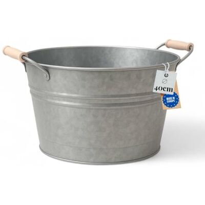 Livlig53 LIVLIG Baignoire en zinc Diamètre : 40 cm Polyvalente 30 l Décoration de jardin et fête de jardin Argenté Livlig53 LIVLIG Baignoire en zinc Diamètre : 40 cm Polyvalente 30 l Décoration de jardin et fête de jardin Argenté