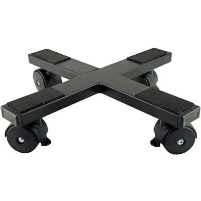 Tecnokit Chariot porte plantes d'intérieur et d'extérieur en acier pour pots ronds et carrés, plateau à roulettes capacité 90 kg, noir (30 x 30 x 6,5 cm) Tecnokit Chariot porte plantes d'intérieur et d'extérieur en acier pour pots ronds et carrés, plateau à roulettes capacité 90 kg, noir (30 x 30 x 6,5 cm)