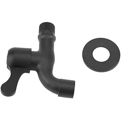 Fdit Robinet d'eau de jardin de robinet de bâti de mur de noir d'acier inoxydable 304 pour la salle de bains(#2) Fdit Robinet d'eau de jardin de robinet de bâti de mur de noir d'acier inoxydable 304 pour la salle de bains(#2)