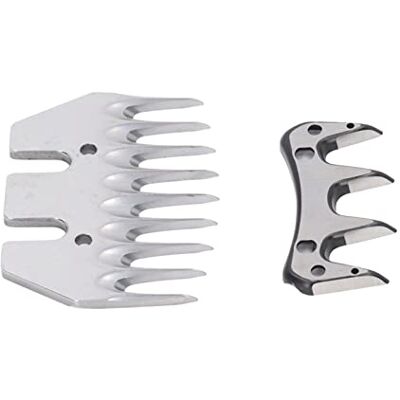 Garosa Lames de Cisaille Électrique pour Moutons, Acier au Carbone, 9 Dents, Espacement 10mm, pour Débutants, 2 Pièces Garosa Lames de Cisaille Électrique pour Moutons, Acier au Carbone, 9 Dents, Espacement 10mm, pour Débutants, 2 Pièces