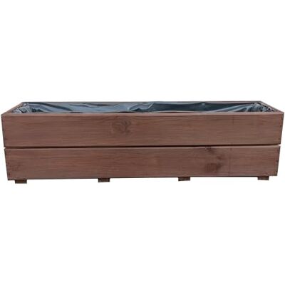 FKL DESIGN Home Deco FKL D-27 Jardinière en bois, pot pour jardin, terrasse, déjà montée, palissandre, 90 cm FKL DESIGN Home Deco FKL D-27 Jardinière en bois, pot pour jardin, terrasse, déjà montée, palissandre, 90 cm