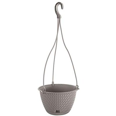 Prosperplast Round Pot 4,8L Hanging Round SPLOFY Plastique WS Gray, 27 X 16,6 CM Prosperplast Round Pot 4,8L Hanging Round SPLOFY Plastique WS Gray, 27 X 16,6 CM
