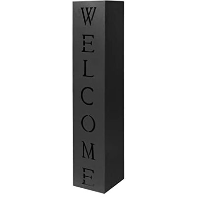 WilTec Colonne décorative noire pour chalumeau de bienvenue WilTec Colonne décorative noire pour chalumeau de bienvenue