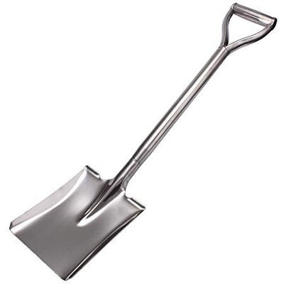 LUBAN Pelle en acier inoxydable Longueur : 80 cm Pelle carrée en métal avec poignée en D Pelle en acier inoxydable avec bord avant plat Jardinage, camping, transplantation LUBAN Pelle en acier inoxydable Longueur : 80 cm Pelle carrée en métal avec poignée en D Pelle en acier inoxydable avec bord avant plat Jardinage, camping, transplantation