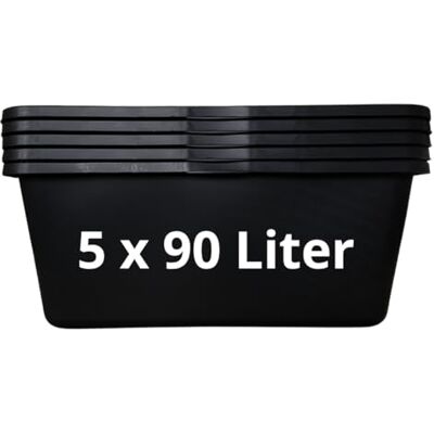 KRUSE Bac à mortier 65-90 l Rond ou carré Bac à mortier en plastique de qualité supérieure Bac à plantes pour parterre surélevée (5 x 90 l carré) KRUSE Bac à mortier 65-90 l Rond ou carré Bac à mortier en plastique de qualité supérieure Bac à plantes pour parterre surélevée (5 x 90 l carré)