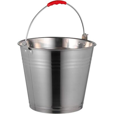 Space Home Mayuela Seau en Métal Seau à Eau, Jardin, Multipurpose Acier Inoxydable 8 Litres Space Home Mayuela Seau en Métal Seau à Eau, Jardin, Multipurpose Acier Inoxydable 8 Litres