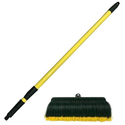Suinga Brosse pour gazon artificiel avec manche jaune Balai idéal pour l'entretien et l'entretien de tout gazon artificiel Outil de jardinage râteau pour nettoyage Suinga Brosse pour gazon artificiel avec manche jaune Balai idéal pour l'entretien et l'entretien de tout gazon artificiel Outil de jardinage râteau pour nettoyage